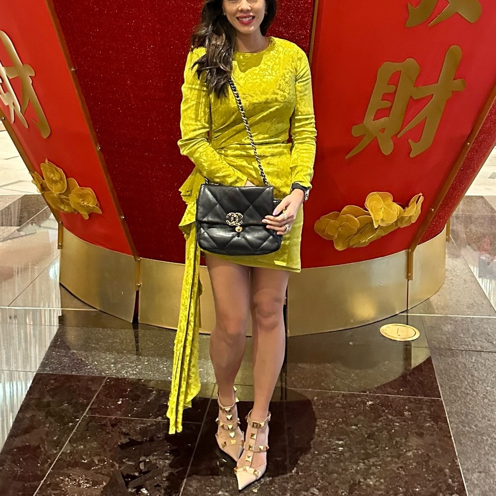 Lovers+Friends Yellow/Gold Revolve Dress